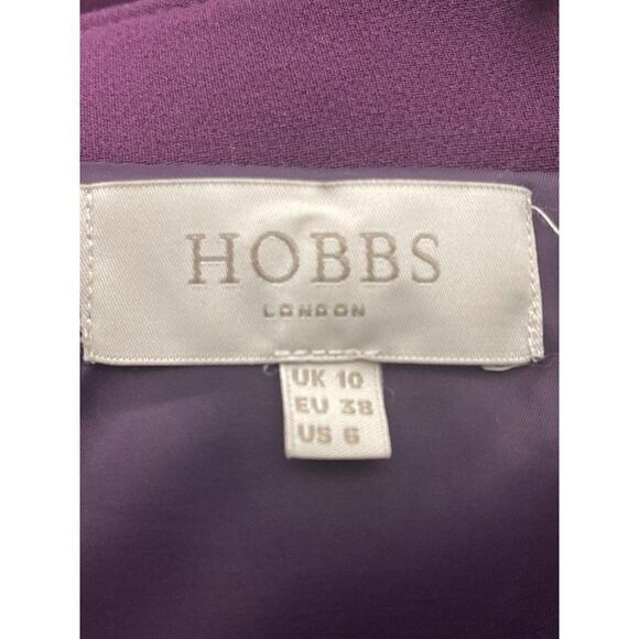 Hobbs Women Purple Elbow Length Sleeve Sheath Dress Size 6 - Picture 11 of 13